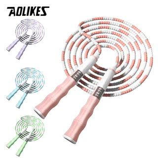 AOLIKES Bamboo Wearable Silicone Non-Slip Children Jump Rope Pode Escrever Nome Salto Ajustável