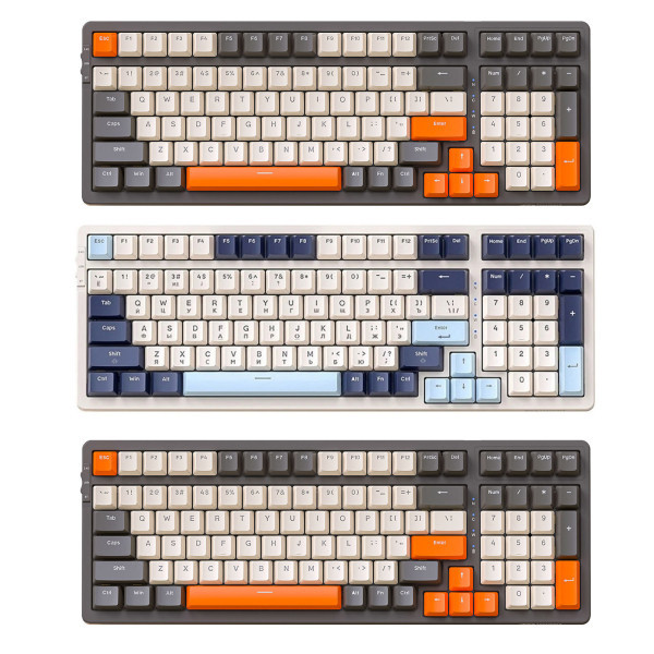Cin K8 Gaming Keyboard , Teclado Sem Fio 2.4G Mecânico Hot Swappable , Com Luz De Fundo RGB , 100 Teclas USB-C