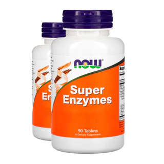 Kit 2x Super Enzymes Now Foods Enzimas Digestivas 90Tabls Importado/Made in Usa