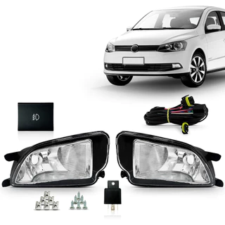 Kit Farol Milha Gol Voyage G6 13/16 Botão Modelo Original