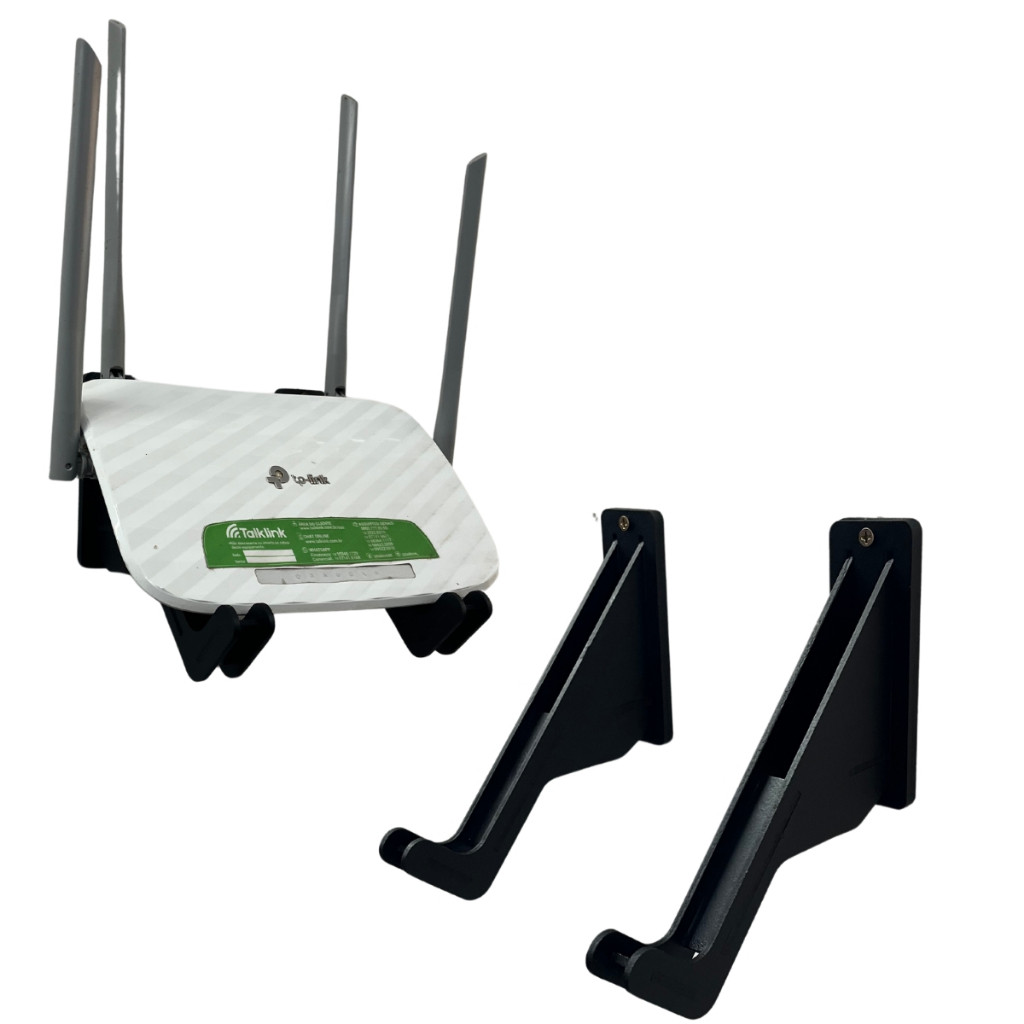 Suporte Para Roteador Wi-fi De Parede Universal + Parafusos 1 Par em MDF