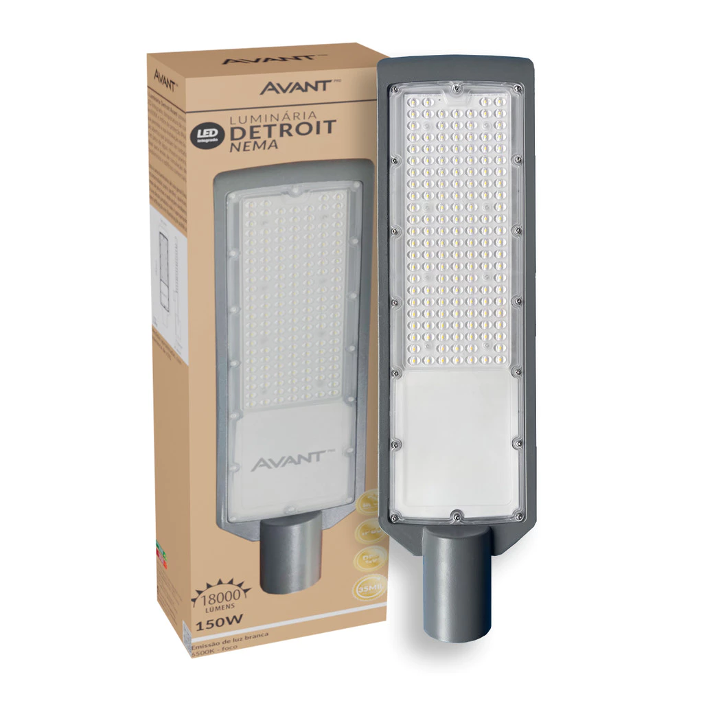 Luminaria Led Poste Detroit Nema 6500k Bivolt 150w Avant Pro