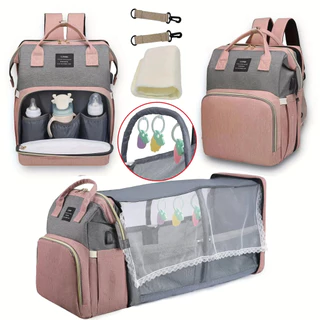 Mamãe Mochila De Fraldas Para Bebês Troca Mosquiteiro Rede Mo