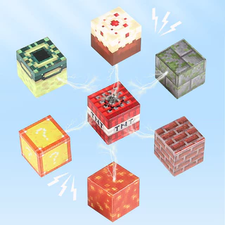 Minecraft Magnetic Cube Merchandise Ore Magnet Montagem de ímãs de minério de bricolage Bloco de construção infantil Mag