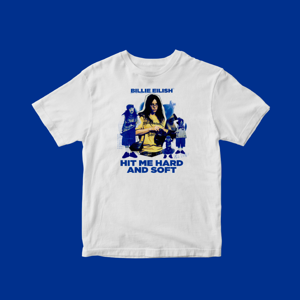 Camiseta Billie Eilish Hit Me Hard And Soft T-shirt | Shopee Brasil