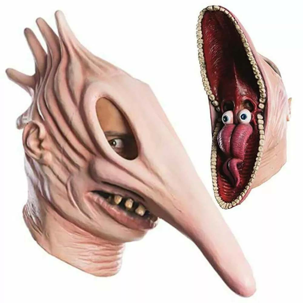 Beetlejuice Barbara and Adam Monster Mask Couple Halloween Funny Costume Wigs & Masks