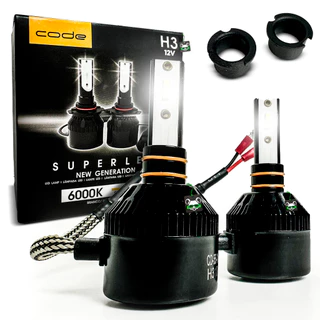 Par Super Led 3200l Tipo Xenon 6000K Encaixe H3 Lâmpada Automotiva