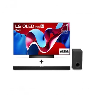 Combo Smart TV LG OLED evo AI C4 4K 77" 2024 + Soundbar LG S90TY