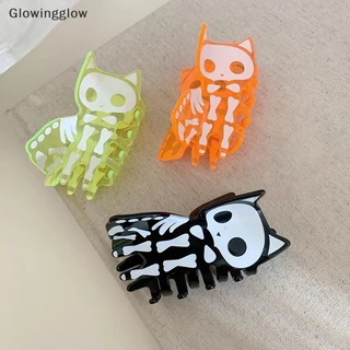 GLW Engraçado Personalizado Halloween Grampo De Cabelo Criativo Esqueleto Garra Para Mulheres Meninas Novidade Acessórios O Presentes De Brilho