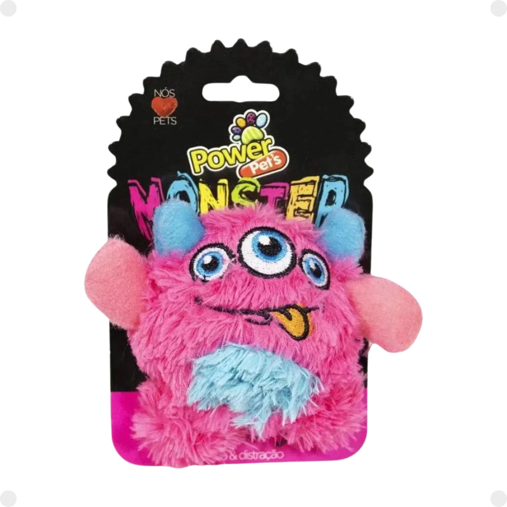Brinquedo Pelúcia Monster Médio Rosa 10cm | Shopee Brasil