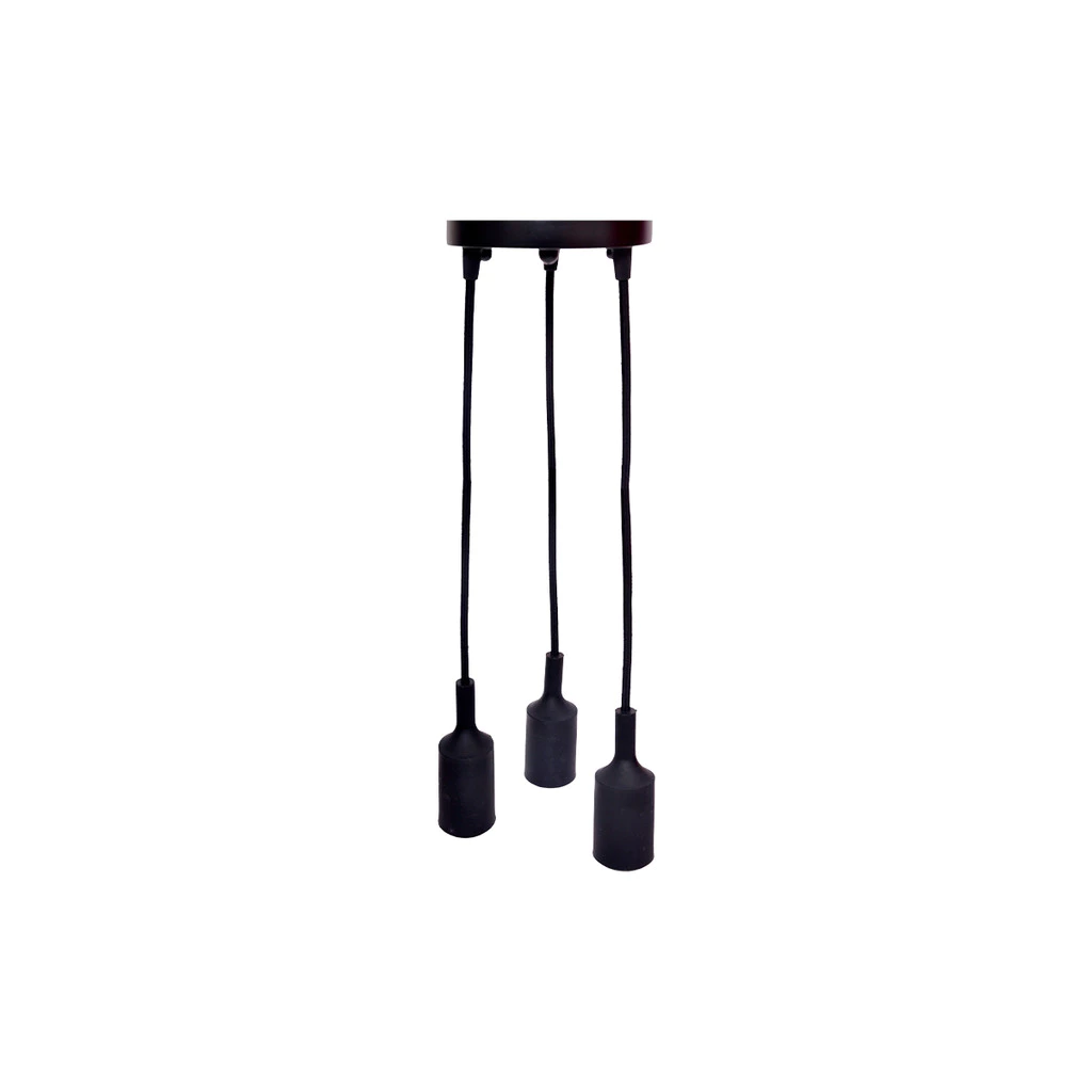 Luminaria Pendente Led Benjamin 4w 2400K 3xE27 Preto Avant