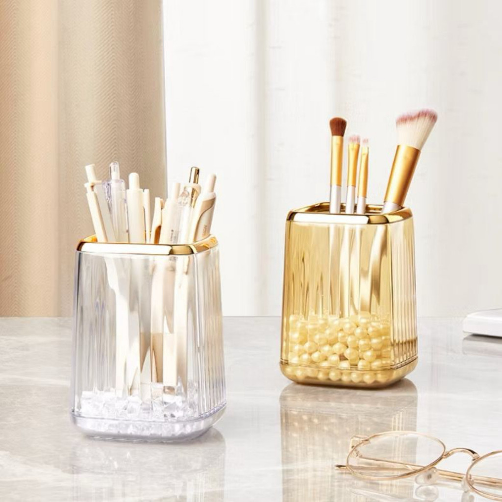 Porta Pincéis Organizador de Maquiagem Multiuso Guarda Canetas Pincel Pote Acrílico Organização de Mesa e Objetos | Shopee Brasil