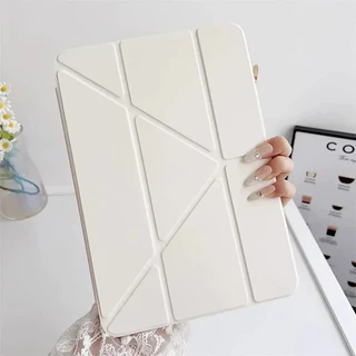 Capa Y dobrar HD acrílica Para Tablet IPAD 10 geração A16 7 8 9 AIR 3 10.2 10.5 POL com slot para caneta