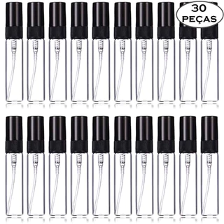 Frasco spray de vidro de 5ml atomizador de vidro grosso de decantador perfume pequeno frasco de atomizador 30 pçs preto