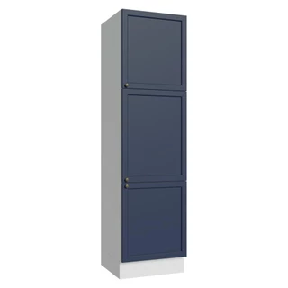 Paneleiro 60 cm 3 Portas Branco/Azul Vik Madesa em Oferta na Shopee