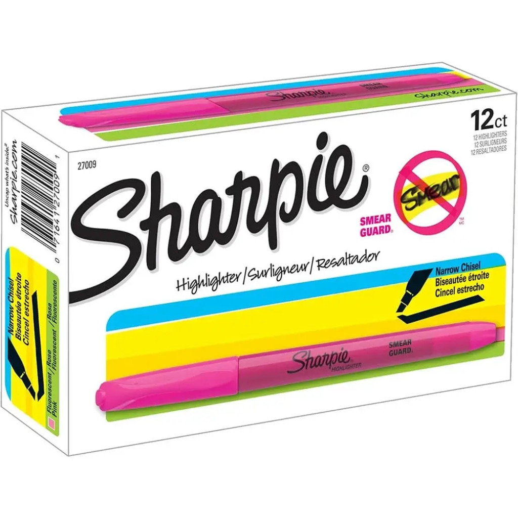Caneta Marca Texto Sharpie Pocket Rosa 12 Un. | Shopee Brasil