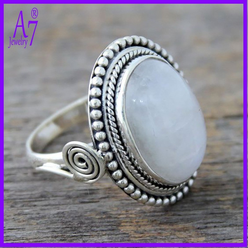 Anel De Borda Trançada Oval Vintage Em Prata 925 Para Mulheres CSX363