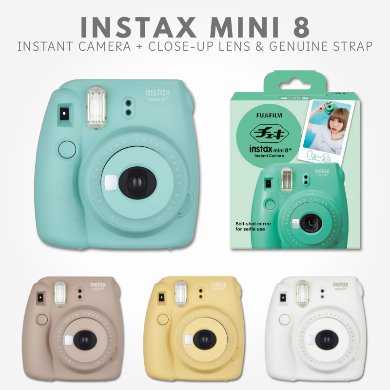 FUJIFILM instax mini 8 Plus Instant Camera Bundle with Close-Up
