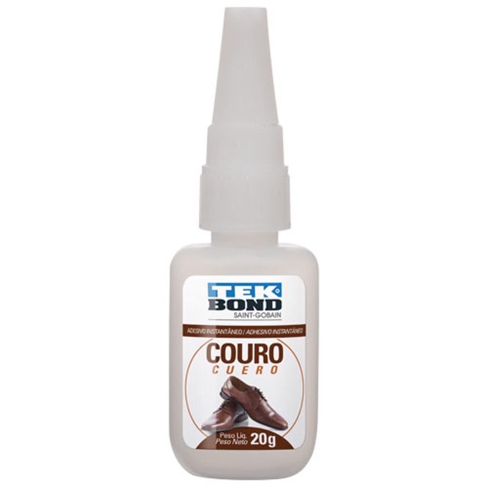 Cola Adesiva Instantânea Couro Tekbond Transparente - 20g