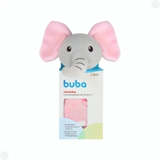 Naninha Elefante Rosa Com Prendedor De Chupeta 14559 - Buba