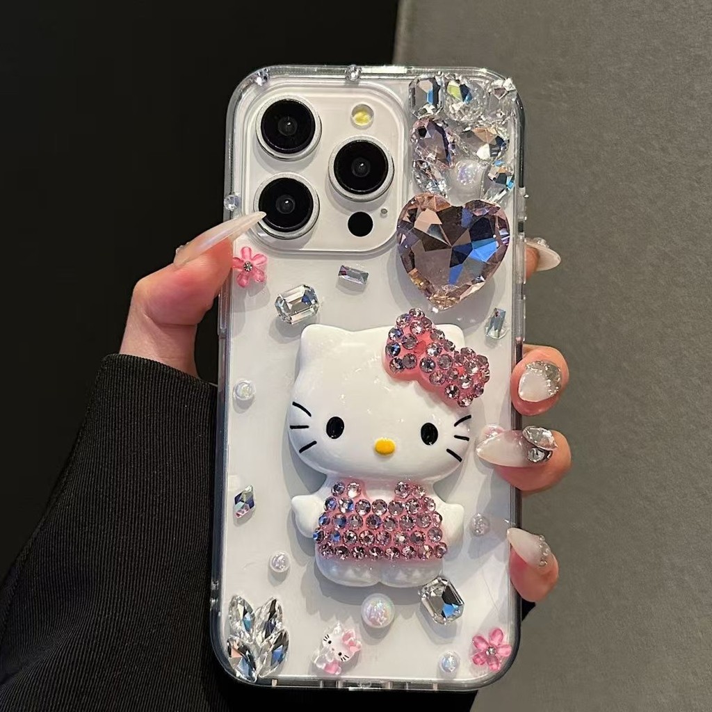 Custodia Per Telefono Con Diamante A Specchio Per Trucco Sfumato - Foto 4