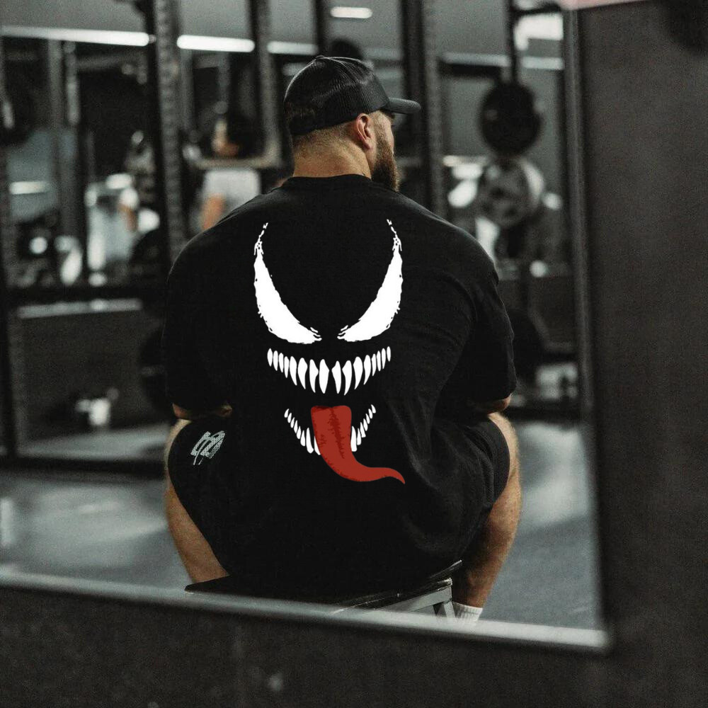 Camiseta Oversized Masculina Feminina T-shirt Camisa Grande Academia Varias Estampa Venom Fit Camisa 100% Algodão