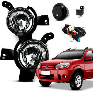 Kit Farol Auxiliar Milha EcoSport 2009 2010 2011 2012 2013 Botao Tic Tac