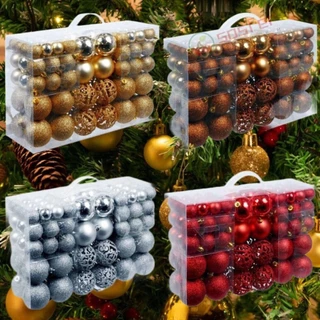 SOSFER 100PCS Conjunto De Bolas De Natal , Plásticas Suspensas , Vitrine De Alta Qualidade 8cm 18 Cores Xmas Baubles