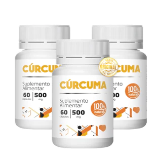 3x Cúrcuma Longa  60 Cápsulas 500mg  Envio Imediato em Oferta na Shopee