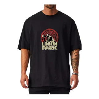 Camiseta Plus Oversized Streetwear Rock Linkin Park Metal 01