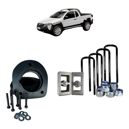 Kit Lift Traseiro 6cm E Dianteiro 4cm Strada Elevar | Shopee Brasil