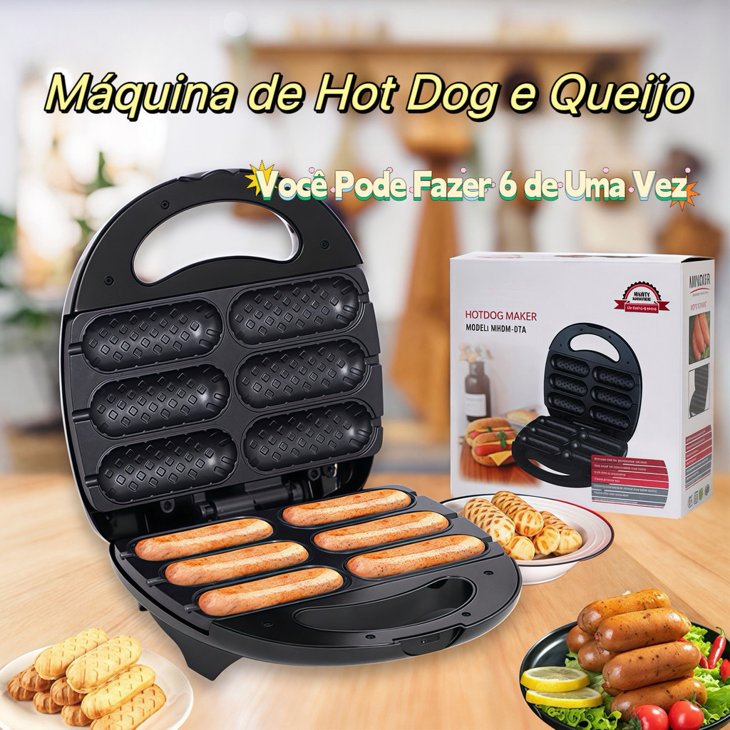 Máquina de Crepe Crepeira Pratic Hot Dog Queijo Coalho Espet