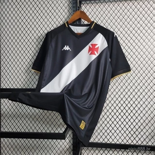 [Vasco e Gama V-G Home Camisa Esportiva Camisa De Futebol Preta 23/24
