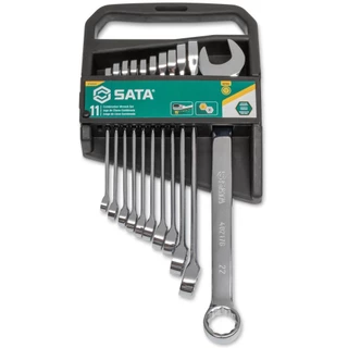 Jogo de chave combinada 8 a 22 mm aço vanádio com 11 peças Sata