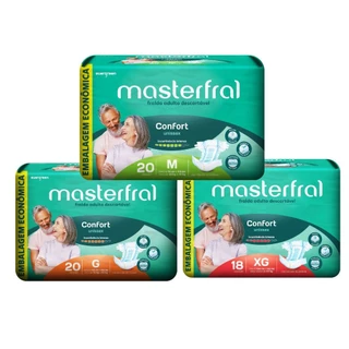 Fralda Descartável Geriátrica Masterfral M ao XG Evergreen em Oferta na Shopee