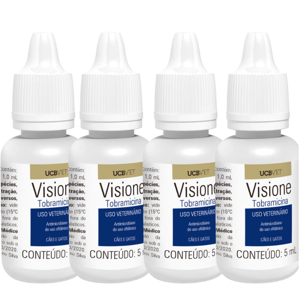 Kit 4 Solução Oftalmológica Visione 5 ml UCBVET | Shopee Brasil
