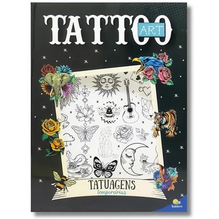 Livro TattooART com Tattoo Temporárias de Desenhos para Colorir - Tattoo Mania | Todolivro em Oferta na Shopee