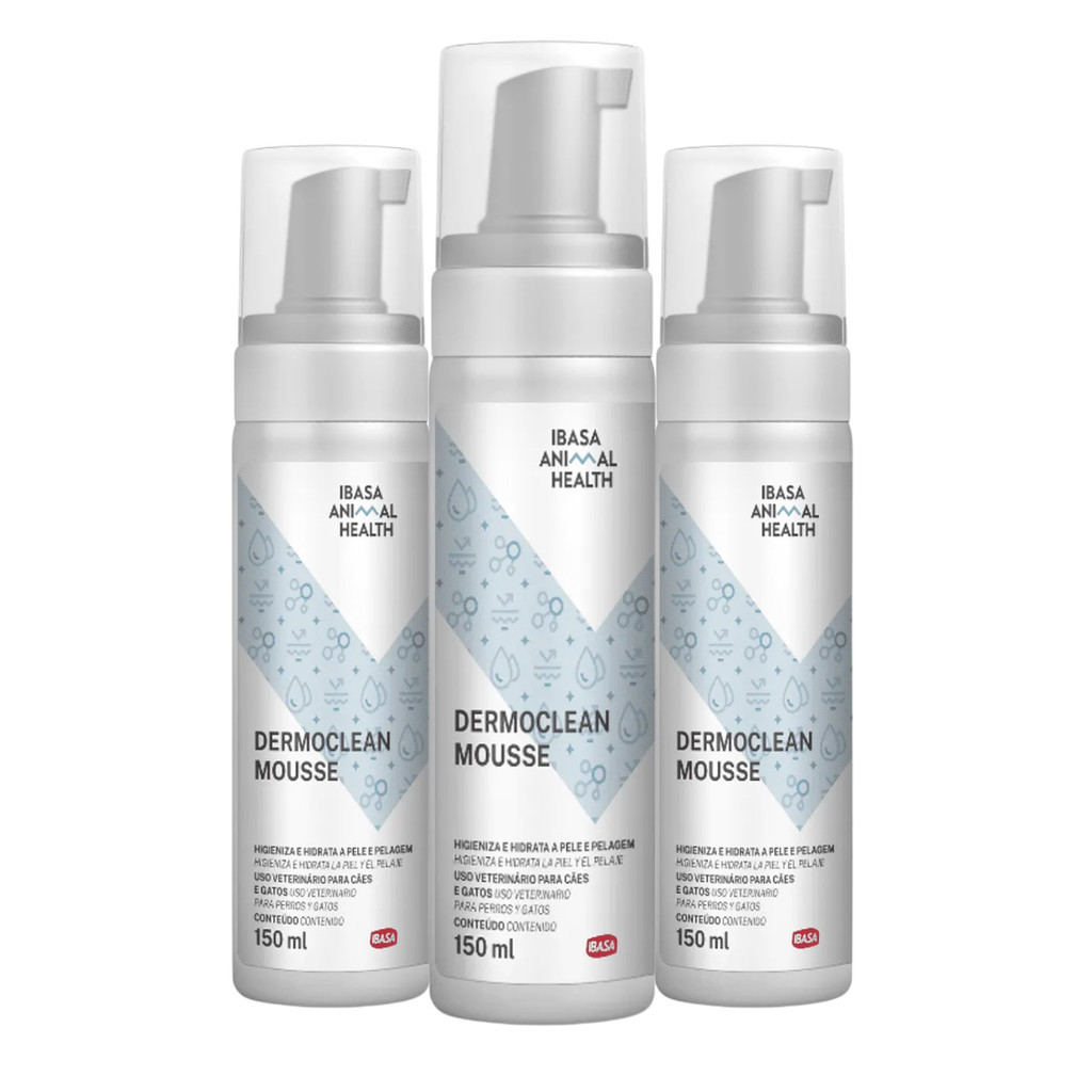 Dermoclean Mousse Higienizador e Hidratante 150ml Ibasa | Shopee Brasil