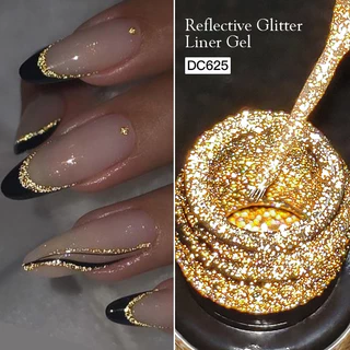 MTSSII 5ml Reflexivo Glitter Forro Unha Gel Polonês Ouro Prata Vermelho Espumante Suprimentos de Unhas Uv/Led Verniz em Oferta na Shopee