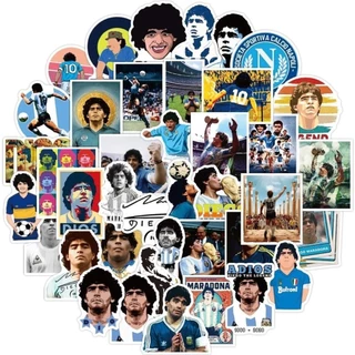 50 Adesivos Maradona Stickers Deus Futebol Argentina Diego Hermano
