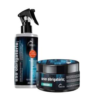 Kit Uso Obrigatório Truss Reconstrutror 260ml e Máscara 180g Reconstrução Para Cabelos Danificados