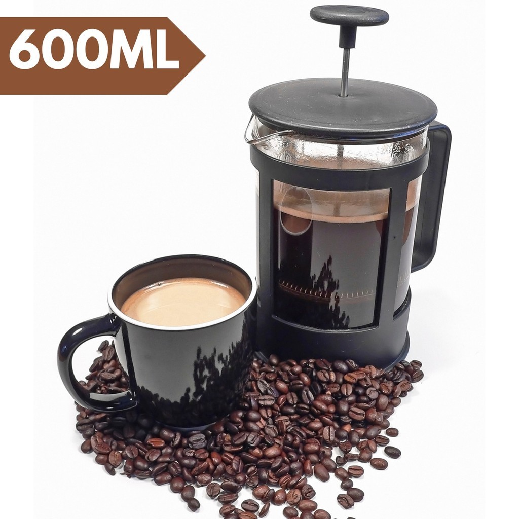 Cafeteira Prensa Francesa Café Cremeira Chá Capuccino Leite Cremoso Espumador Leite Manual 600ml