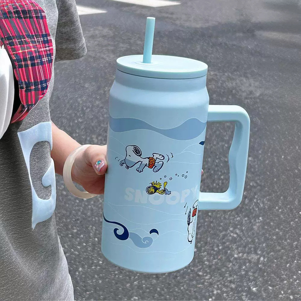 Snoopy Handle Cup Comércio Exterior 304 Copo A Vácuo De Aço Inoxidável De Grande Capacidade De Gelo