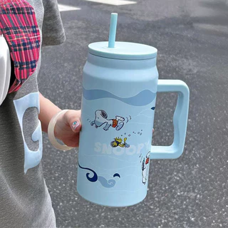 Snoopy Handle Cup Comércio Exterior 304 Copo A Vácuo De Aço Inoxidável De Grande Capacidade De Gelo