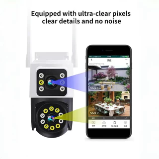 TC193 Câmera sem fio Full Color Dome IP, AI Detecção Humanoid, CCTV Baby Monitor, 4MP, 390 Olhos, Lente Dupla, PTZ Interfone, CCTV