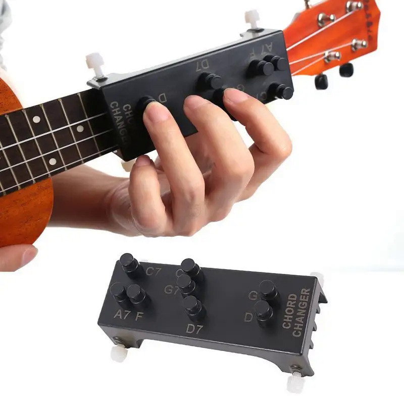 Folk plástico portátil para leigos iniciante aprender uma chave de ensino acorde ajuda instrumento musical assistente para aprender pa.