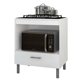 Balcão para Cooktop 4 Bocas com 1 Porta Master Luguinet