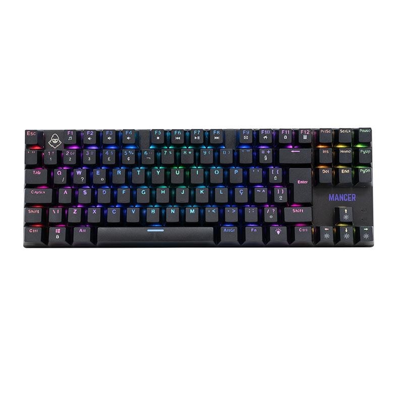 Teclado Mecanico Gamer Mancer Ghoul MK2, RGB, ABNT2, Switch Huano Vermelho, Preto, MCR-GHM2-RGB01RD