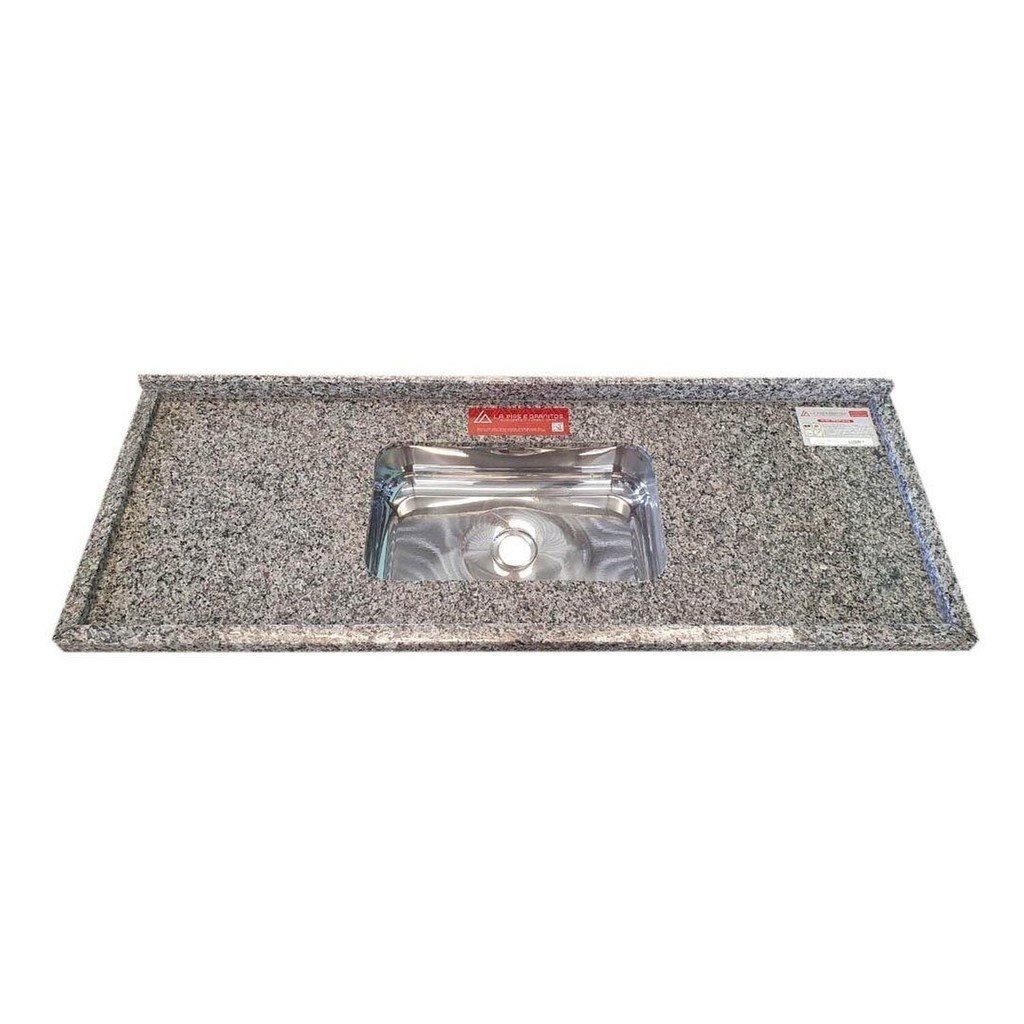 Pia de Cozinha Granito 150 Cm Itabira Plus Cuba Simples 150cm x 56cm ...