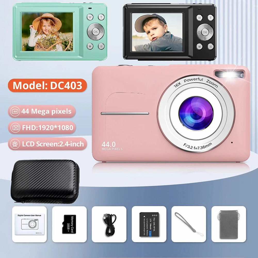 Fotocamera Digitale 1080P 44MP Macchina Fotografica Vlogging per